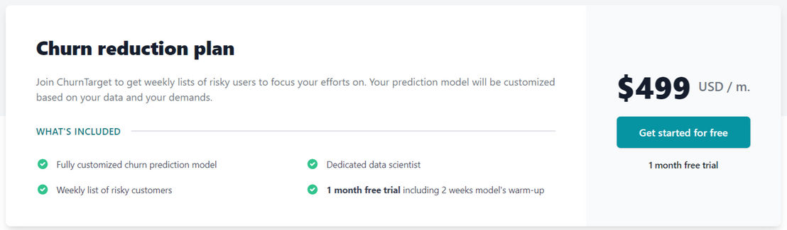 churntarget pricing