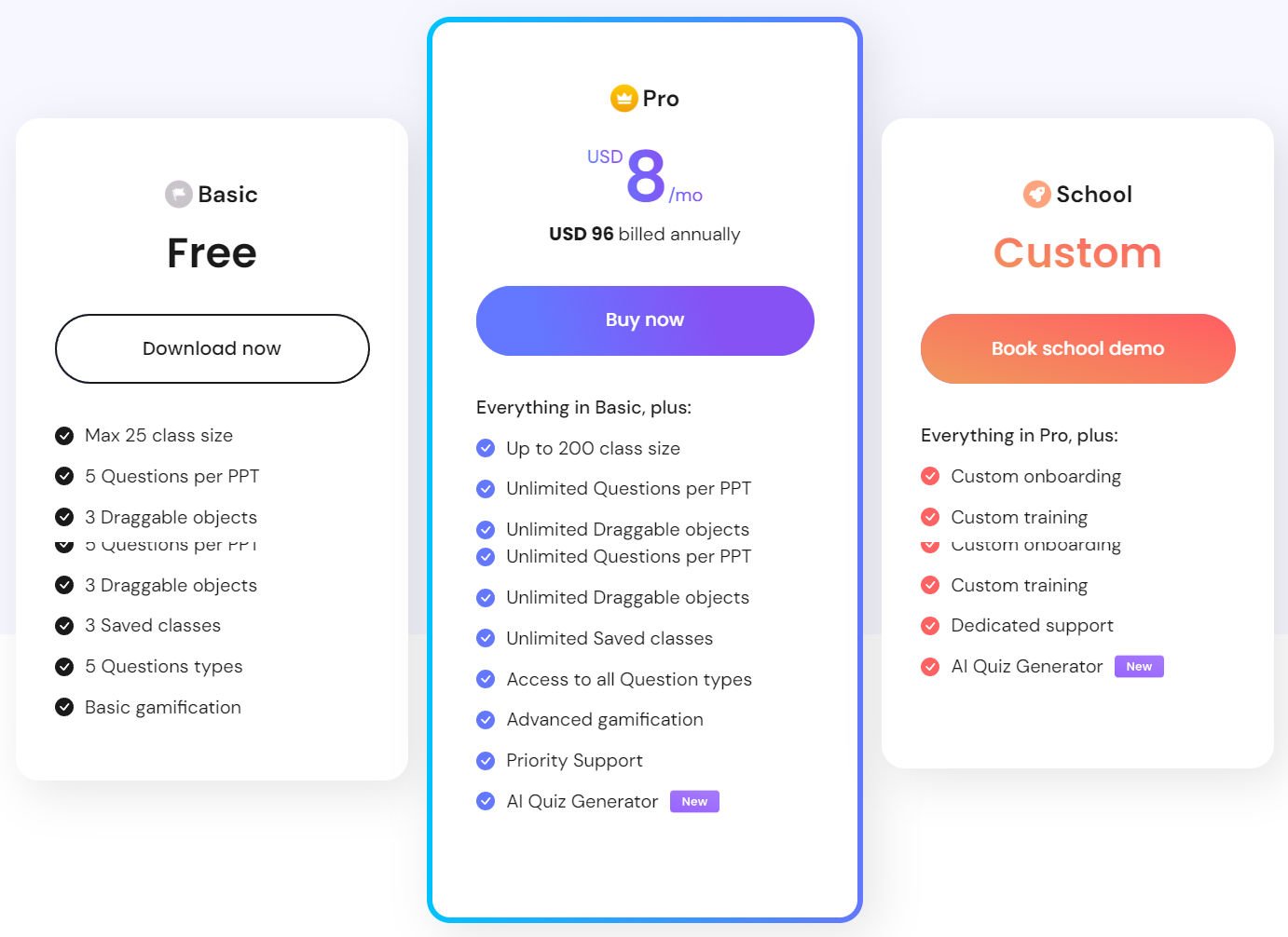 ClassPoint pricing