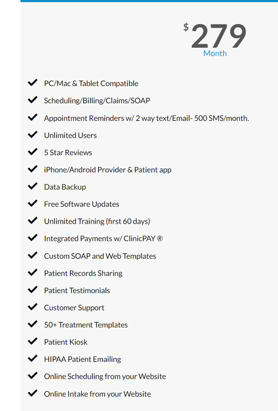 ClinicDr pricing