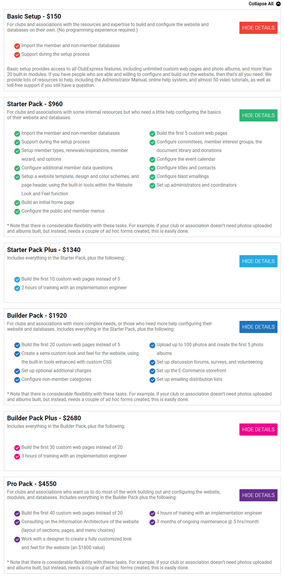 ClubExpress pricing