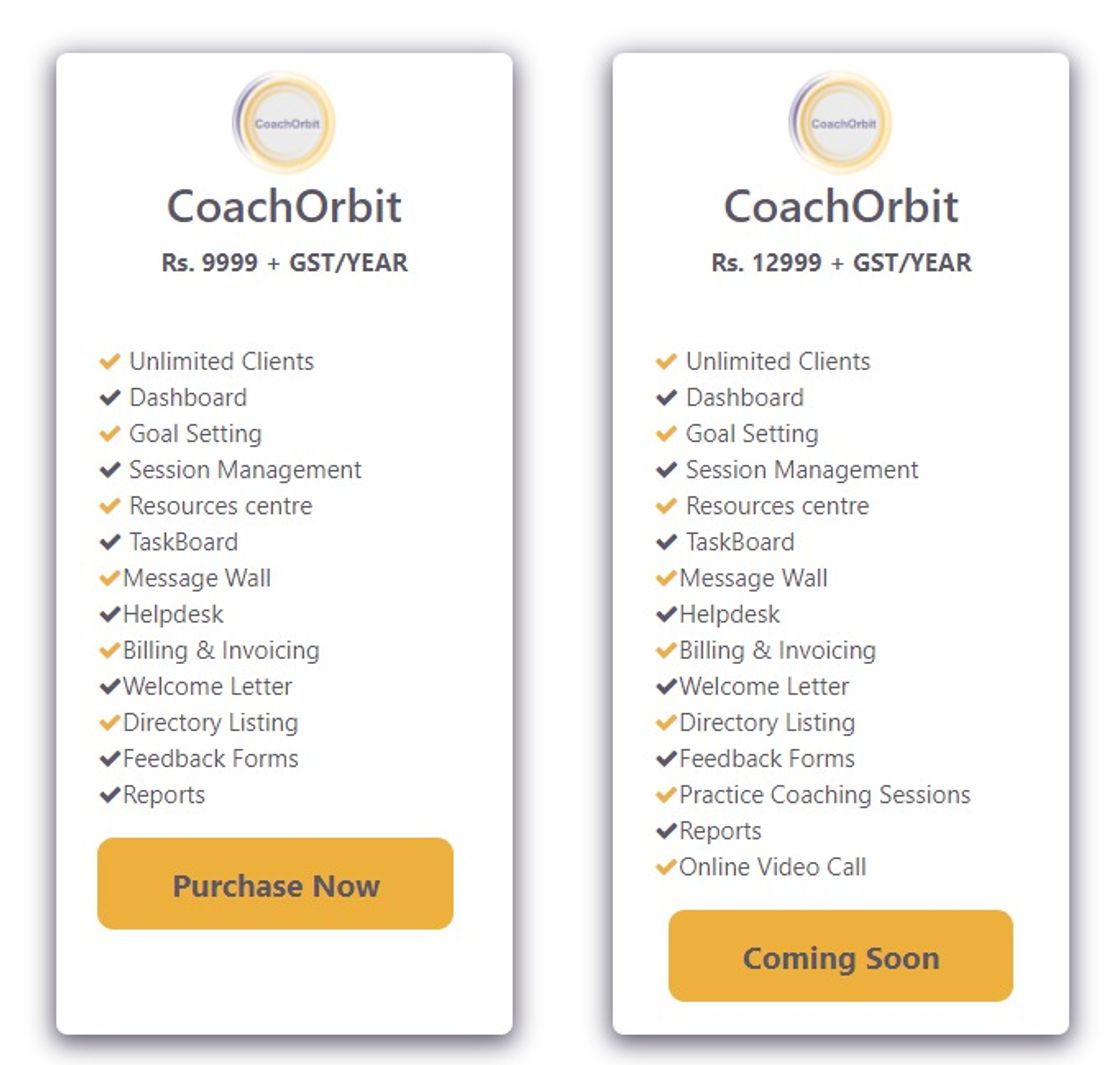 CoachOrbit pricing