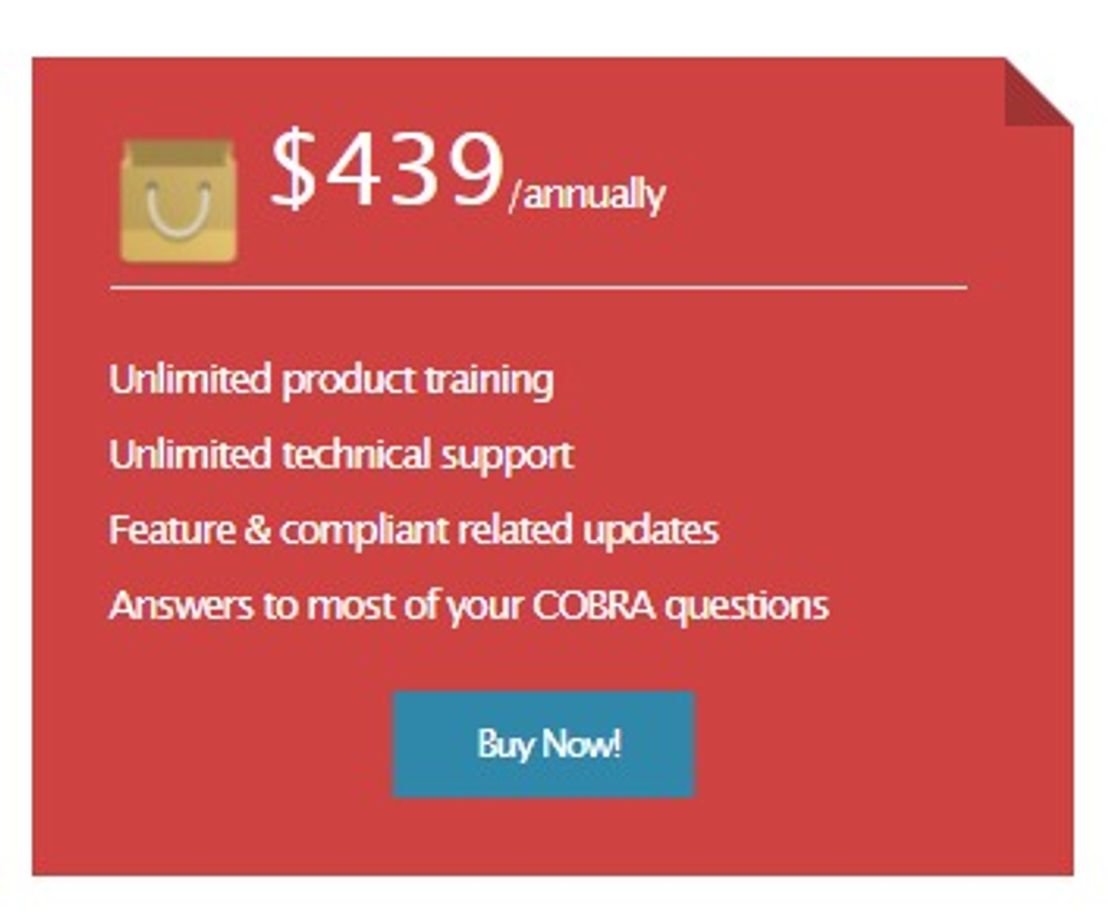 COBRA OnQue pricing