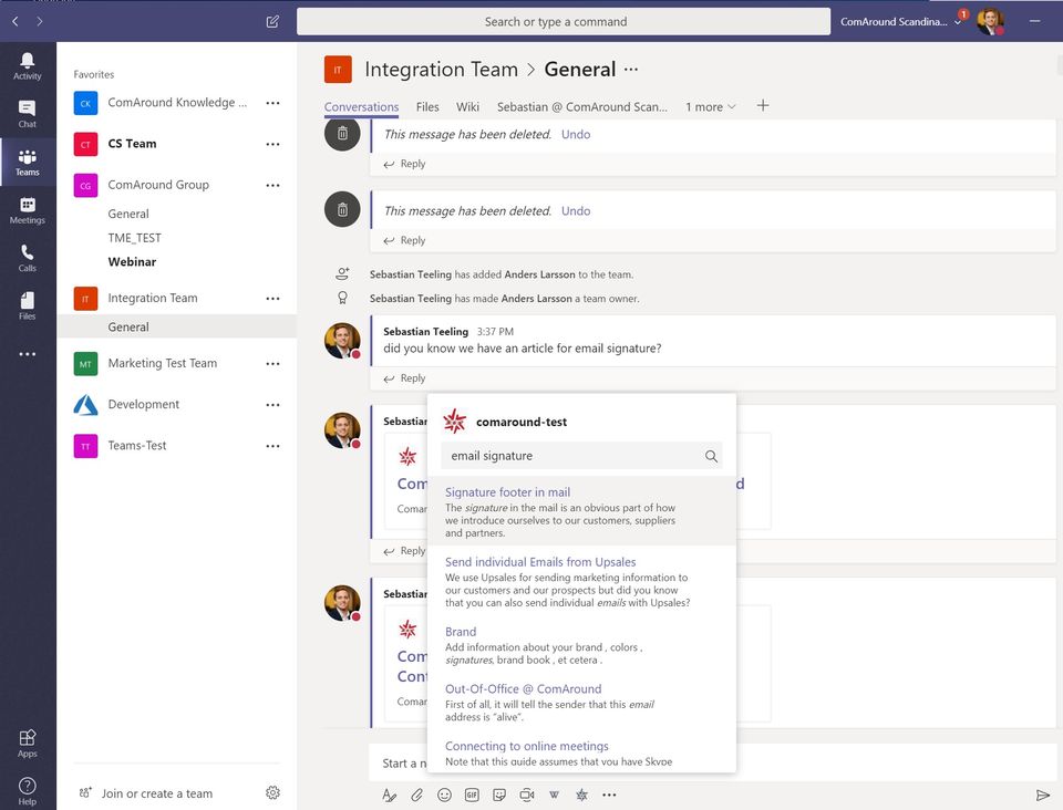 Comaround Knowledge Integration with Microsoft Teams-thumb