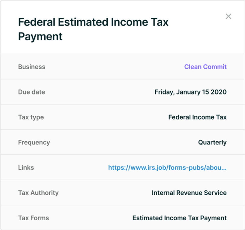 Federal Income Tax Payment