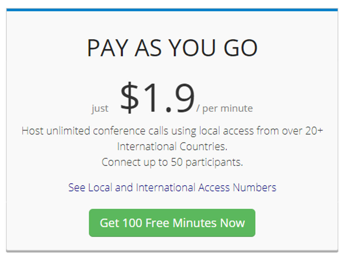 ConferenceCaller.com pricing