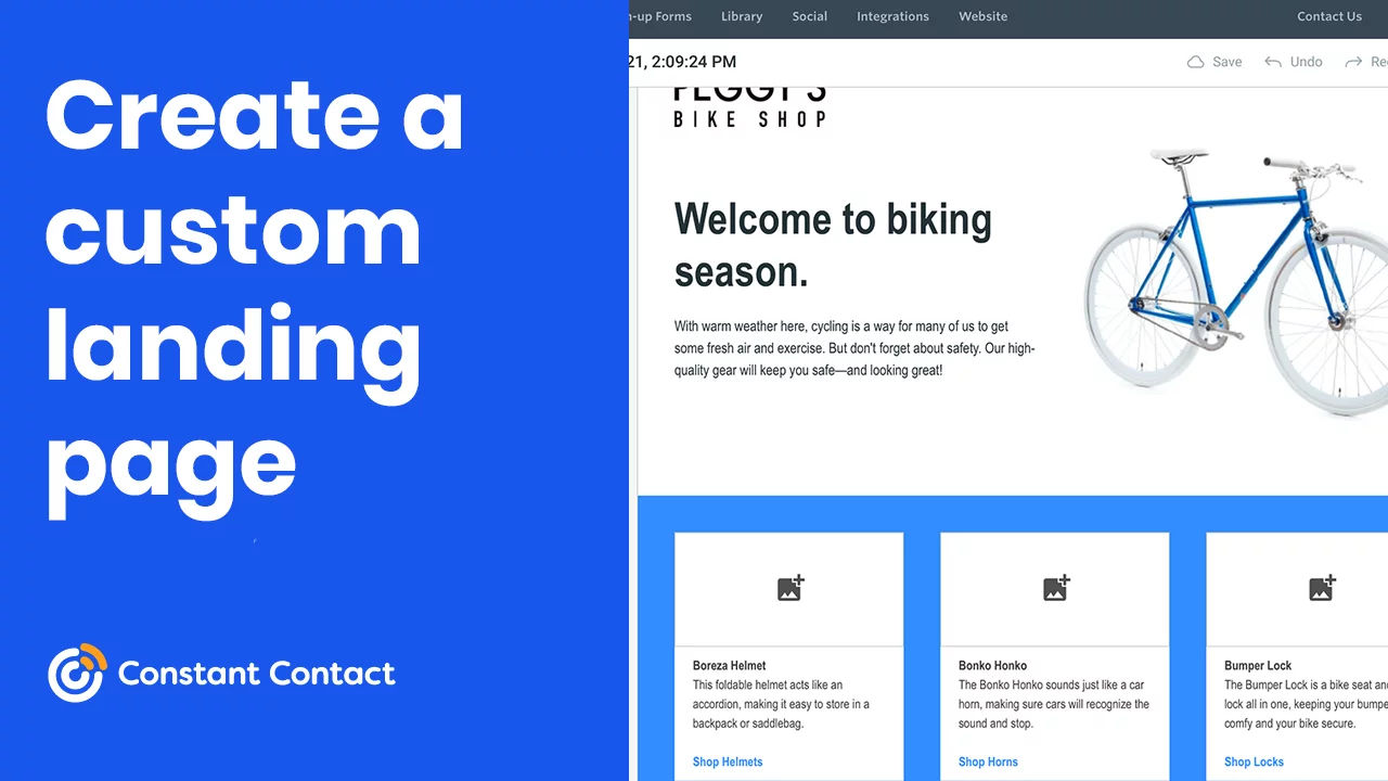 Create Custom Landing Page