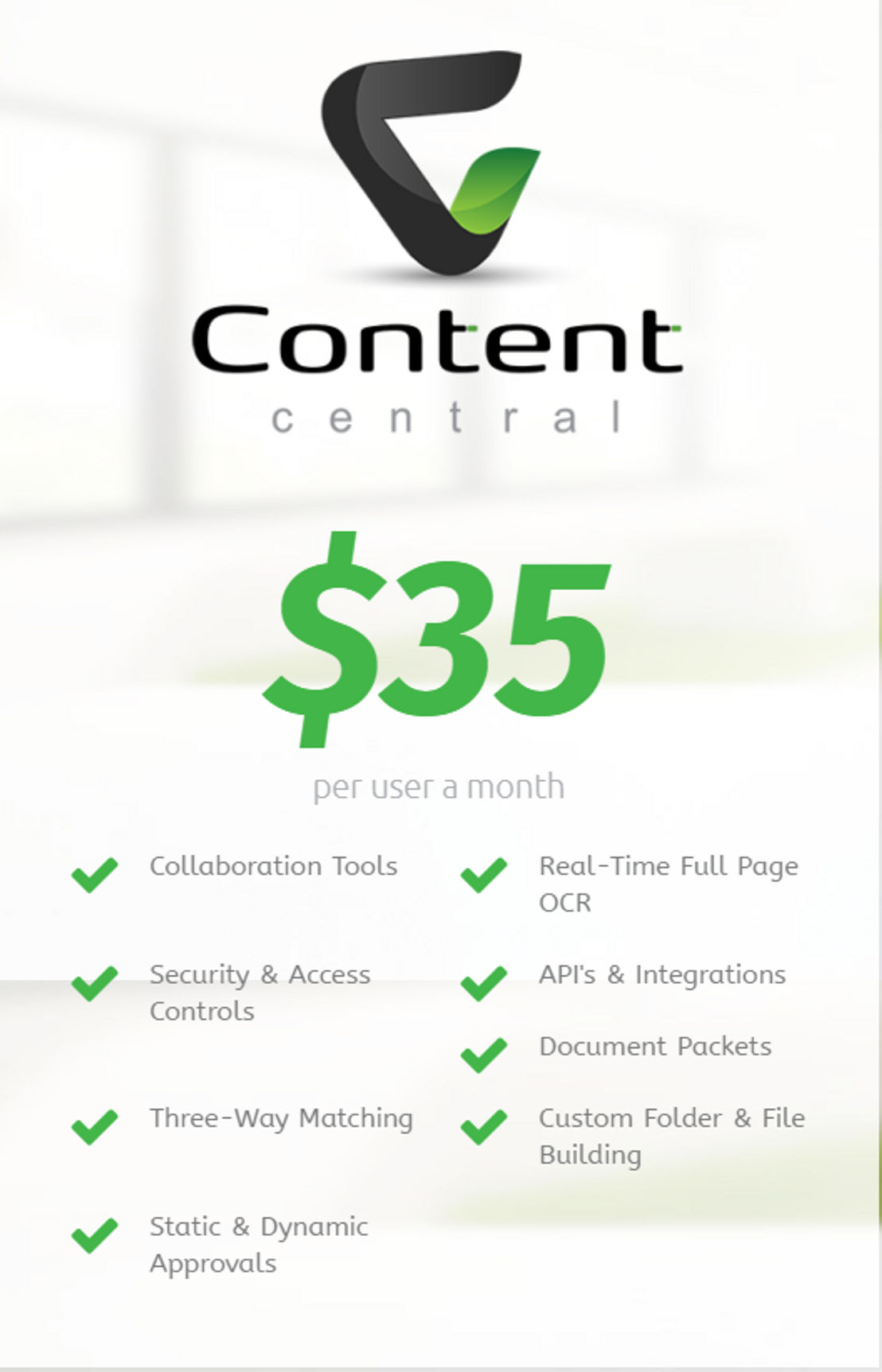 content-central pricing