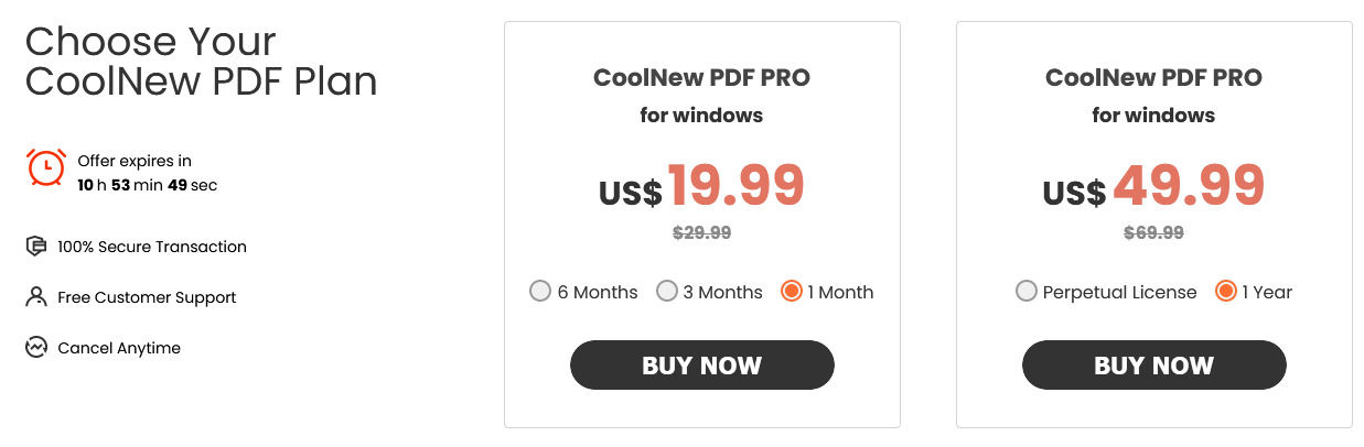 CoolNew PDF pricing