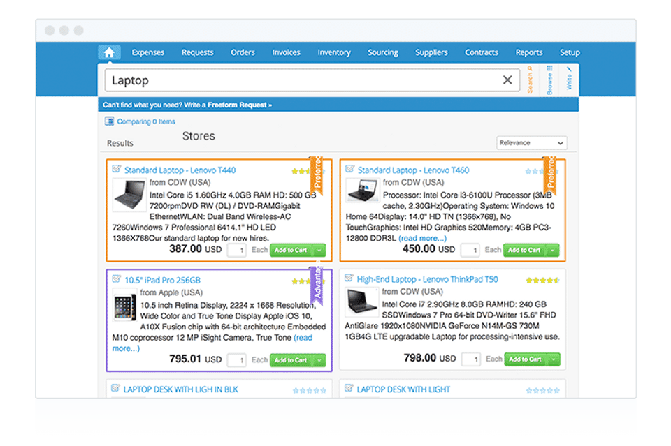 Coupa Procurement screenshot