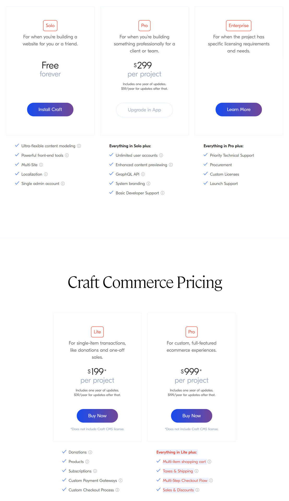 craft-cms pricing