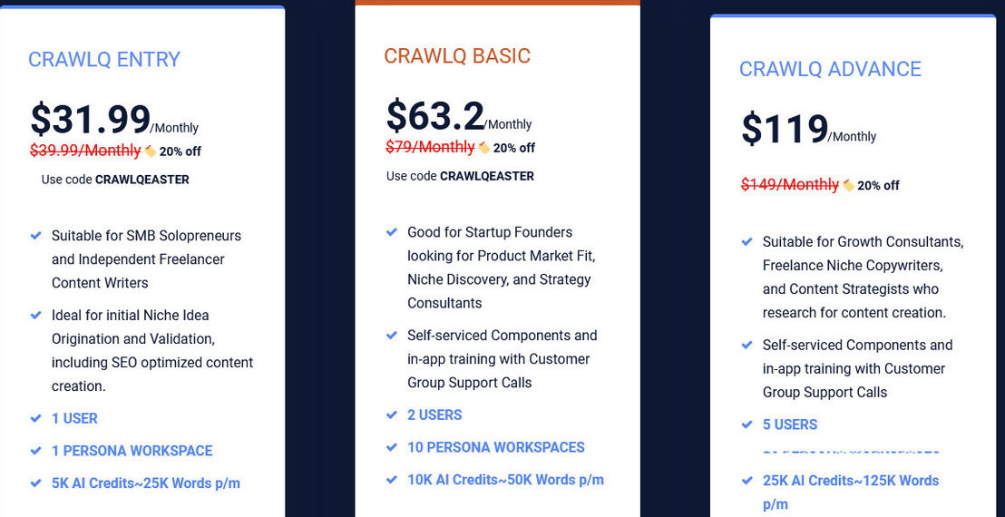 crawlq pricing