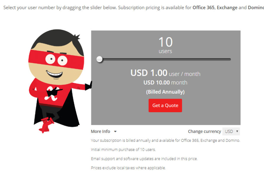 Crossware Mail Signature pricing