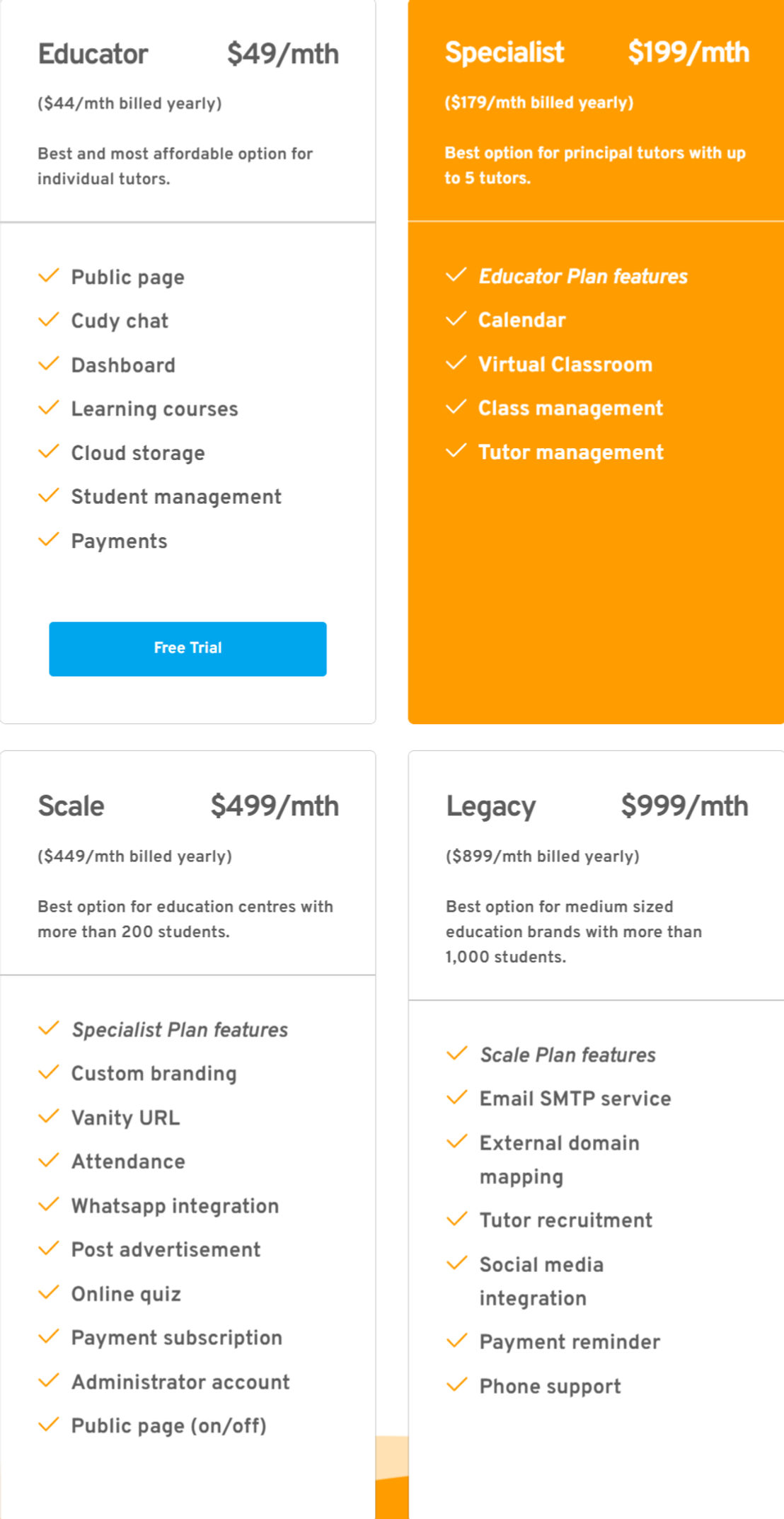 cudy-lms pricing