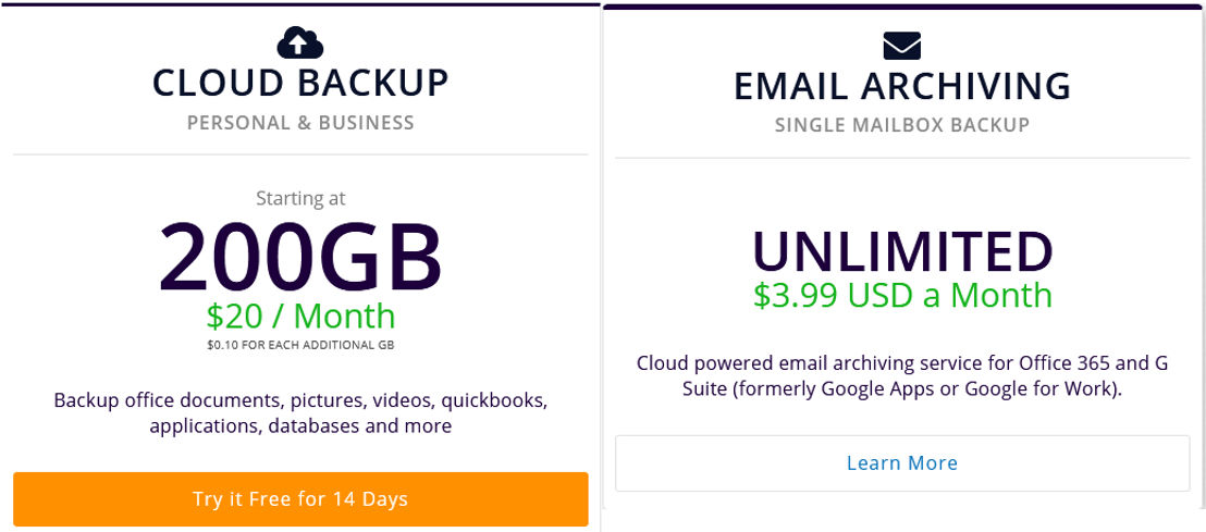 Data Deposit Box pricing