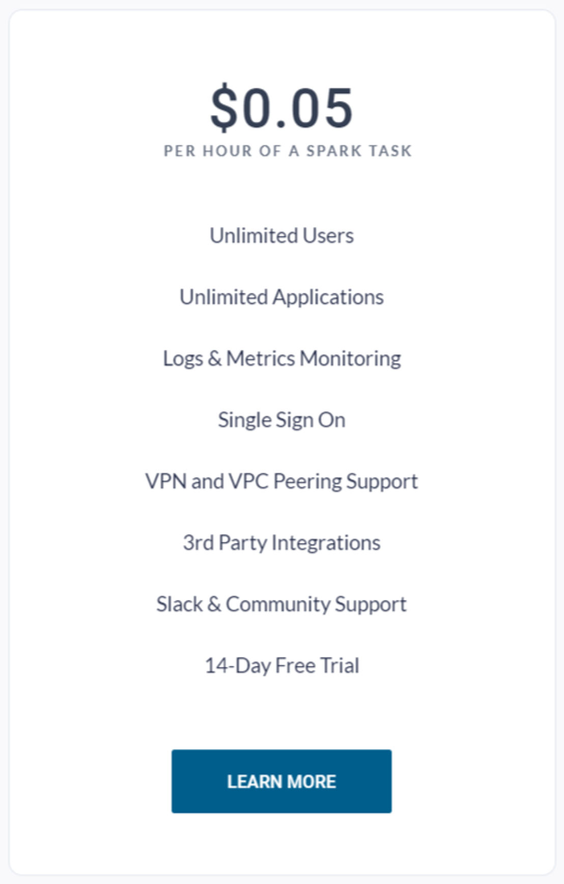 Data Mechanics pricing