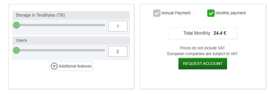 Dataprius pricing