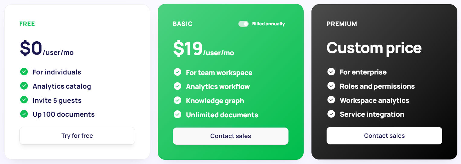 Datascale pricing