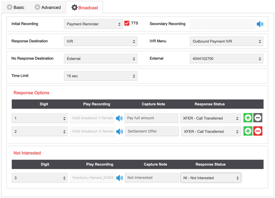 DCDial : Voice Broadcast screenshot