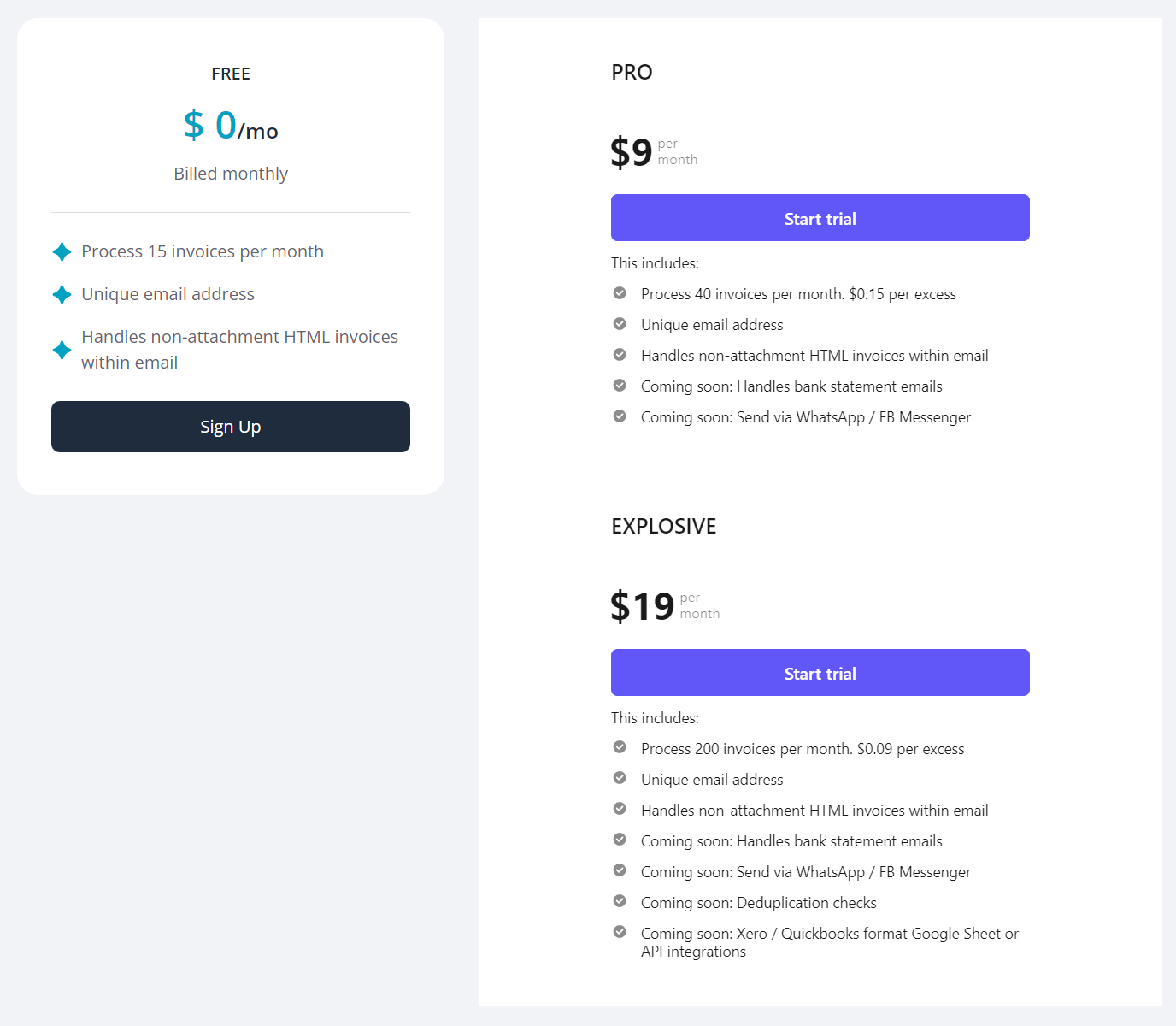 Decodebills pricing