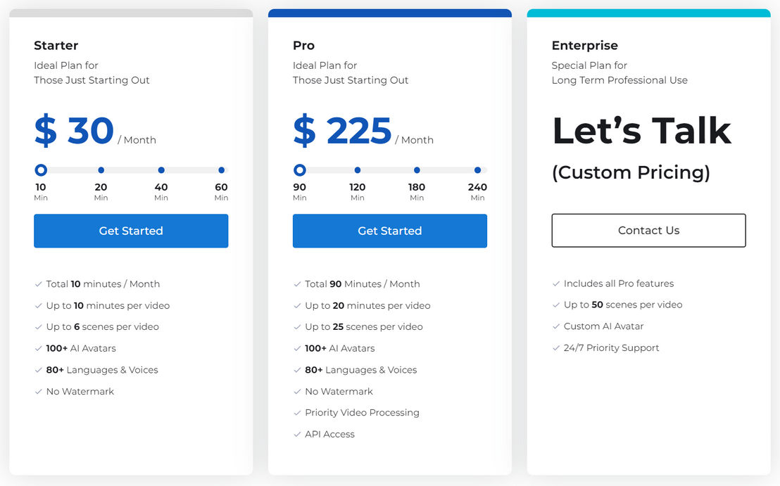 DeepBrain AI pricing