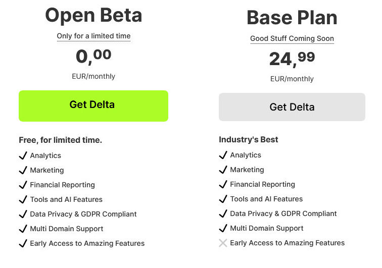 DeltaSqrd pricing