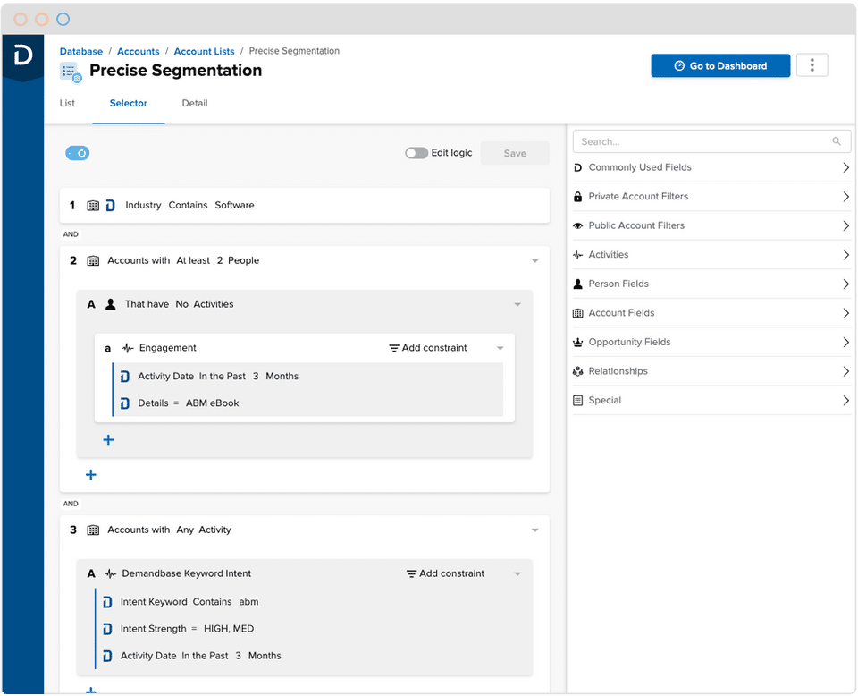 Demandbase Orchestration screenshot