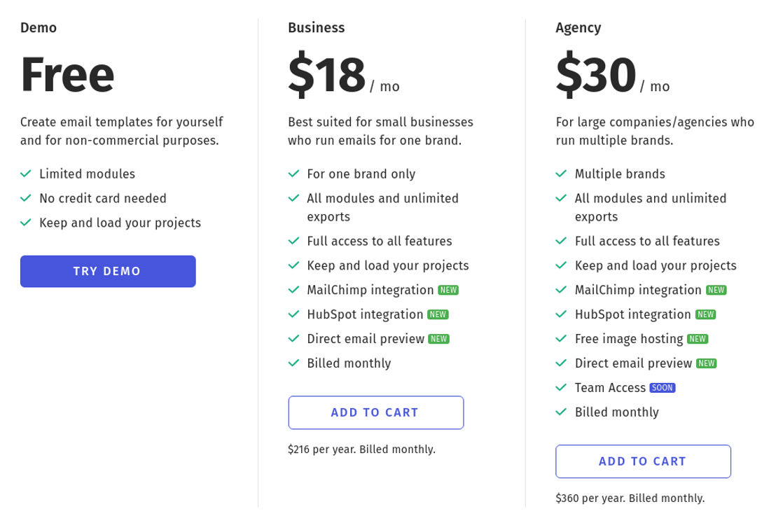 Designmodo Postcards pricing