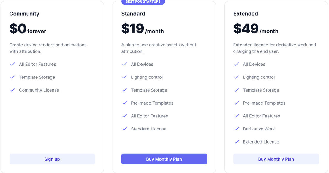 Device Frames pricing