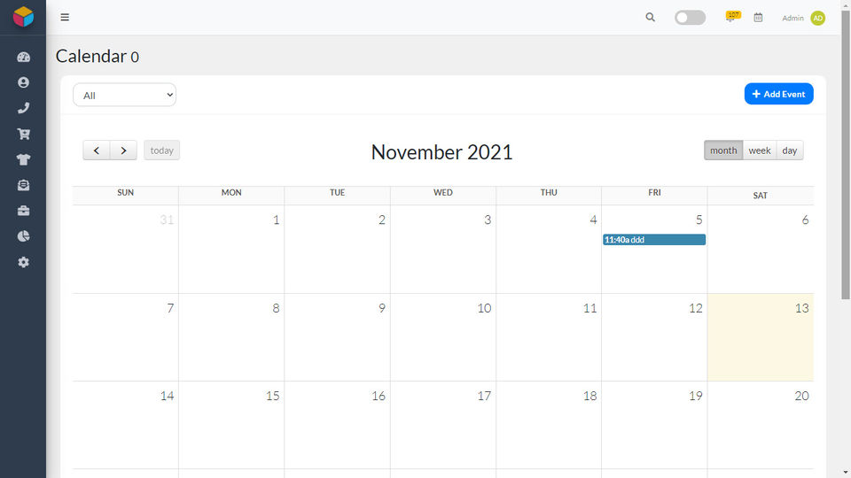 Calendar screenshot