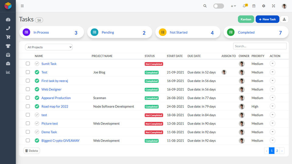 Task Management screenshot