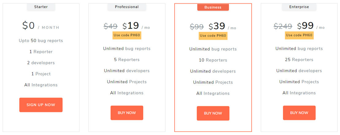 Disbug pricing