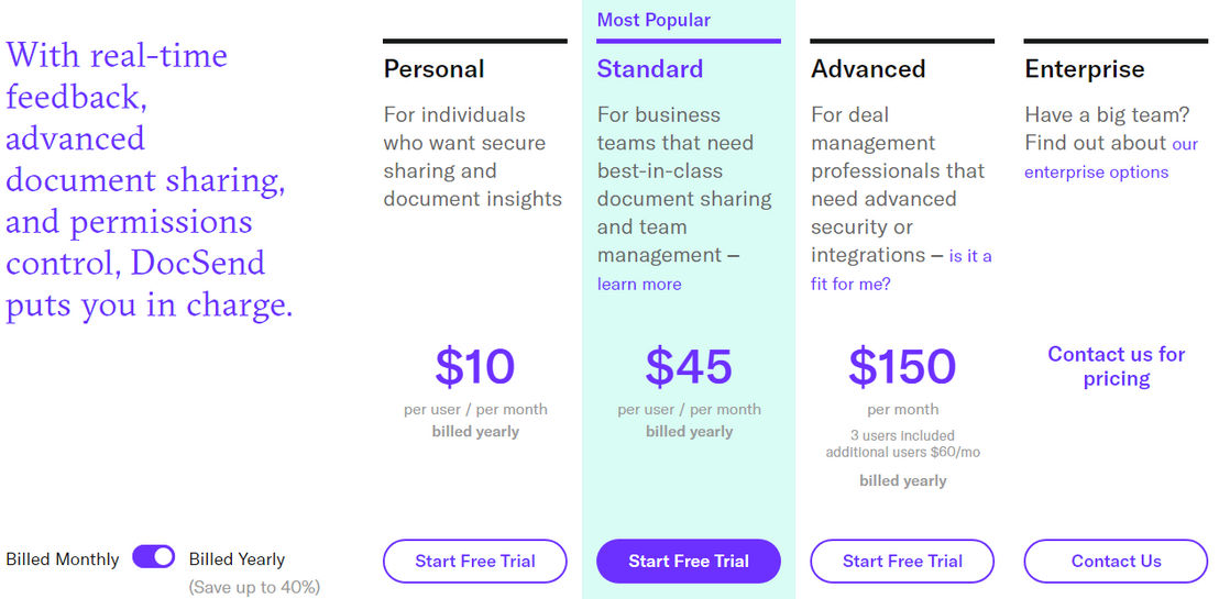 docsend pricing