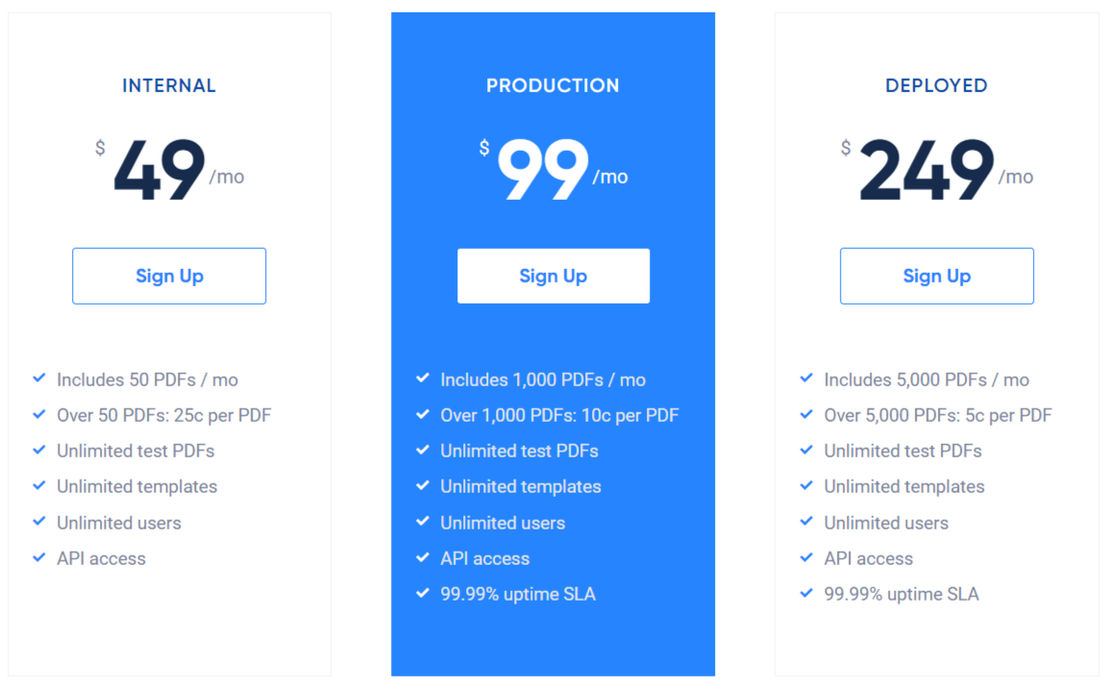 DocSpring pricing