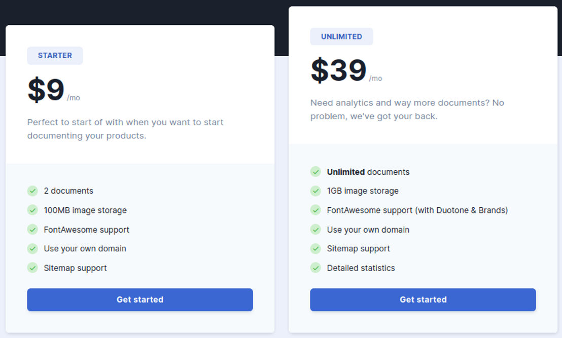 documentator pricing