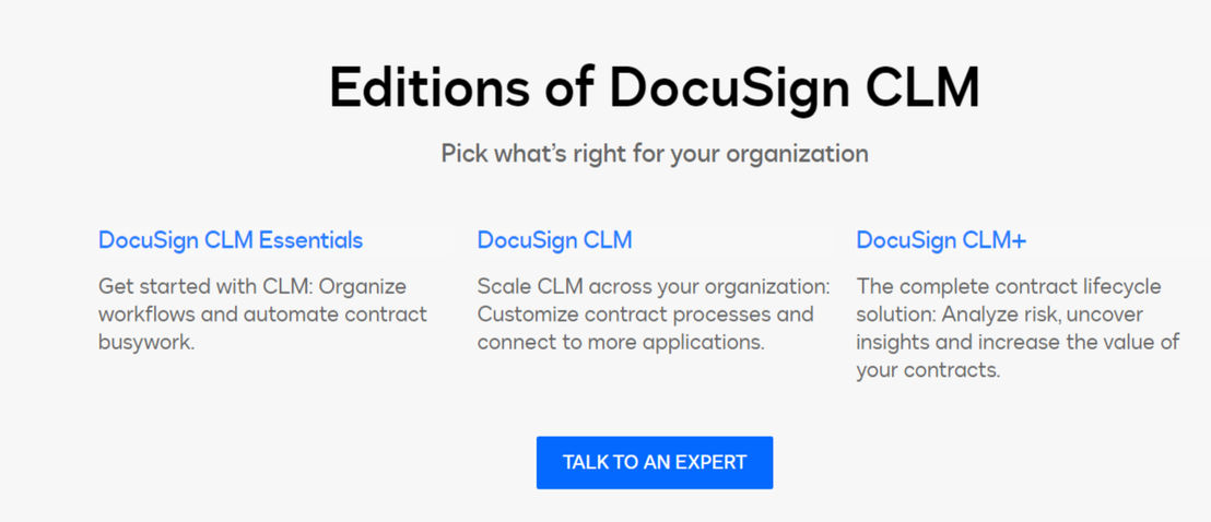 DocuSign CLM pricing