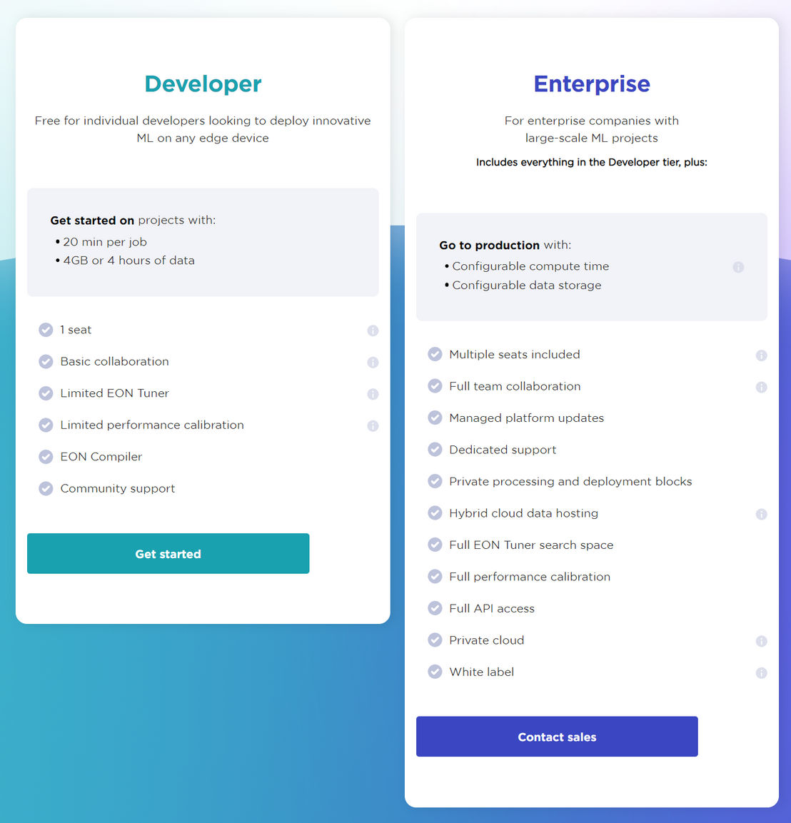 Edge Impulse pricing