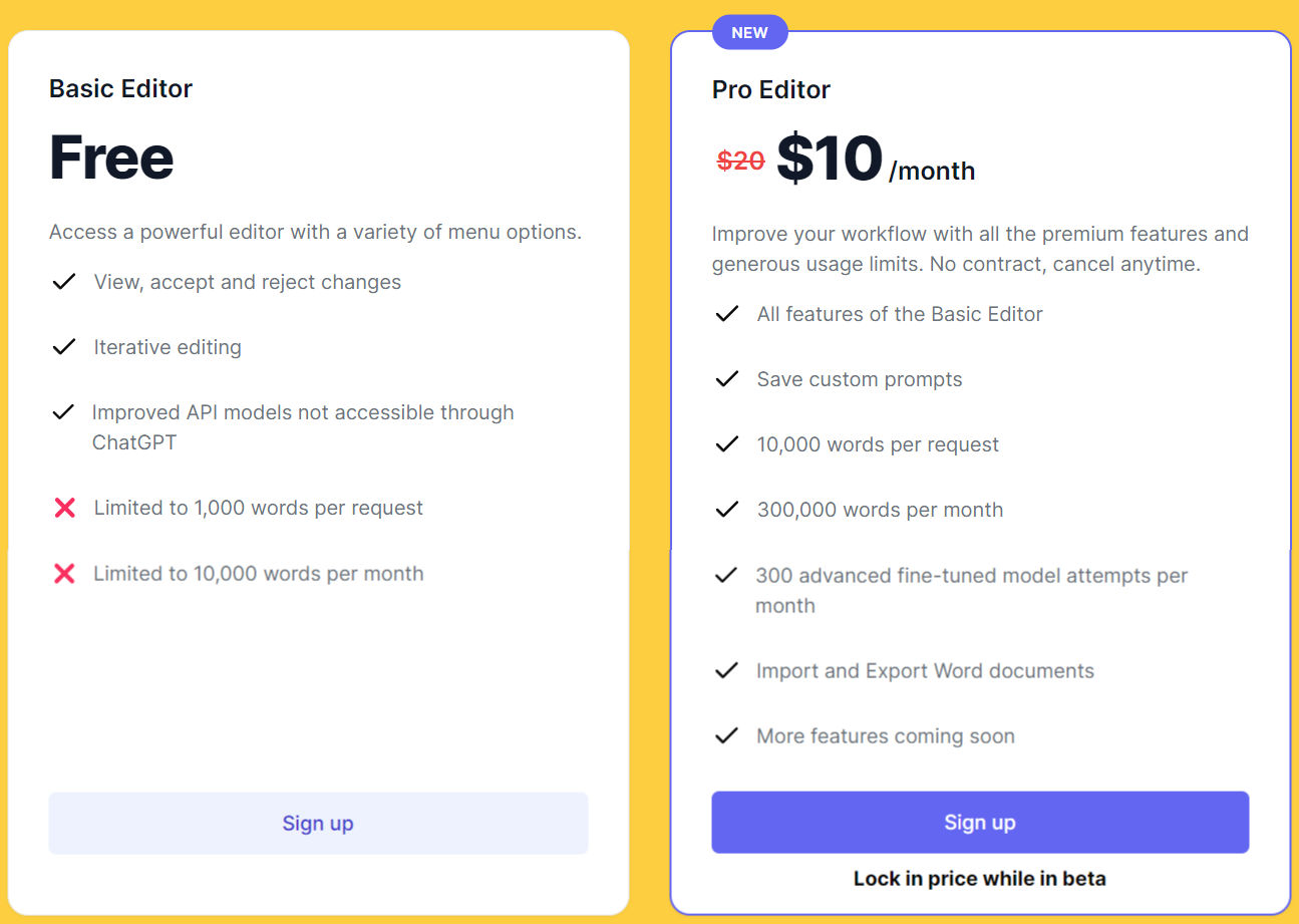 EditGPT pricing