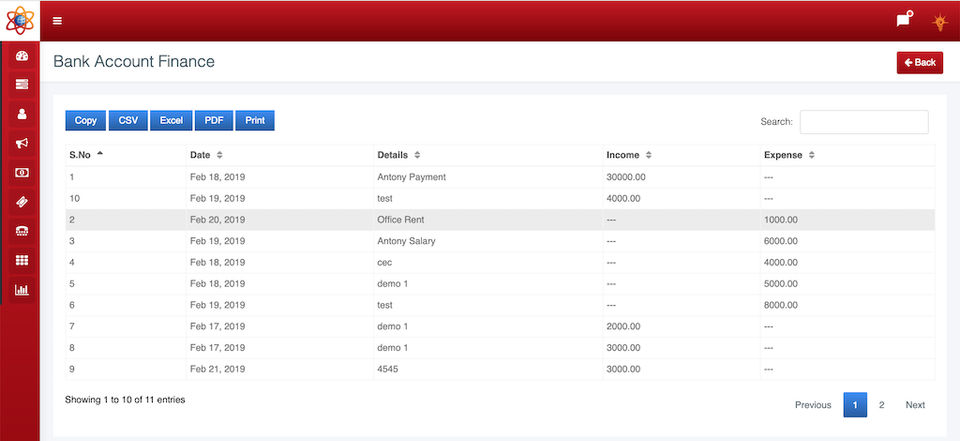 Eezyy CRM screenshot