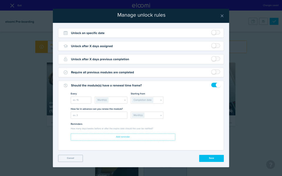 Manage Unlock Rules