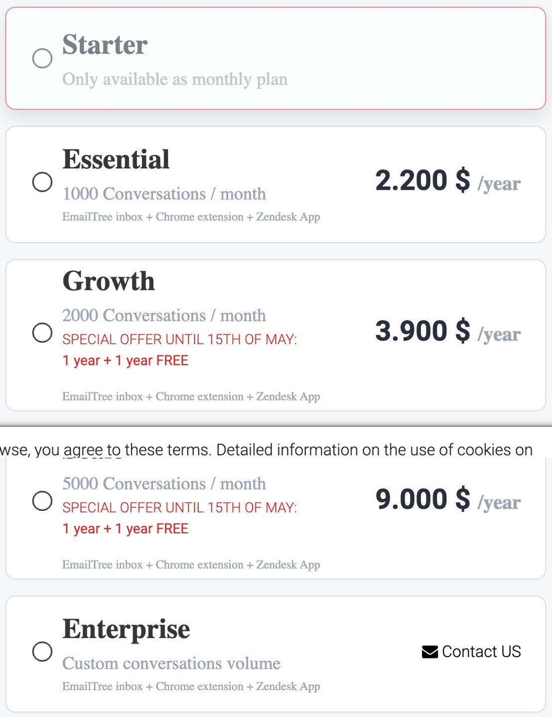 EmailTree.AI pricing