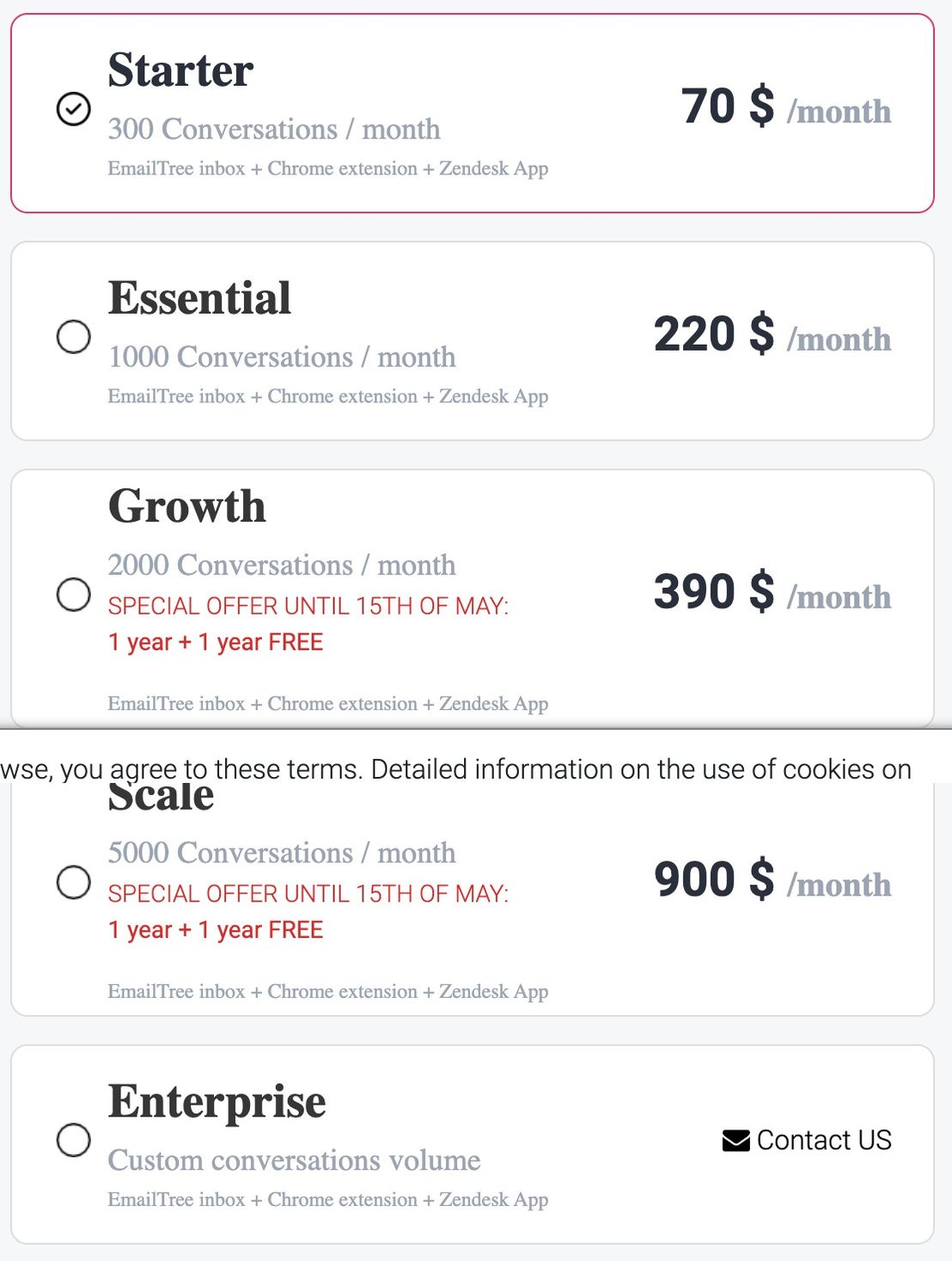 EmailTree.AI pricing