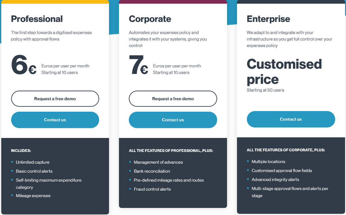 emburse-captio pricing