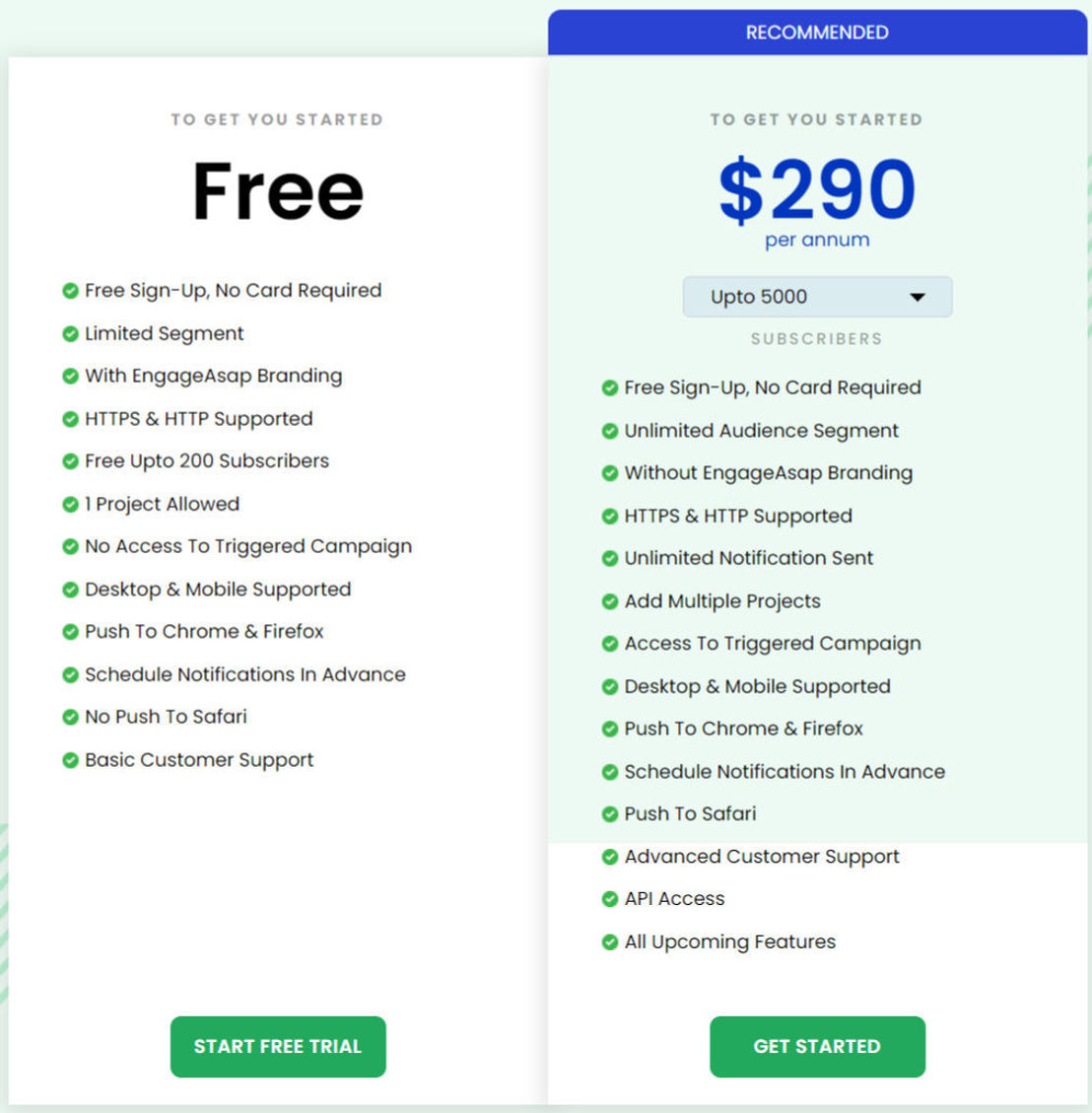 EngageAsap pricing