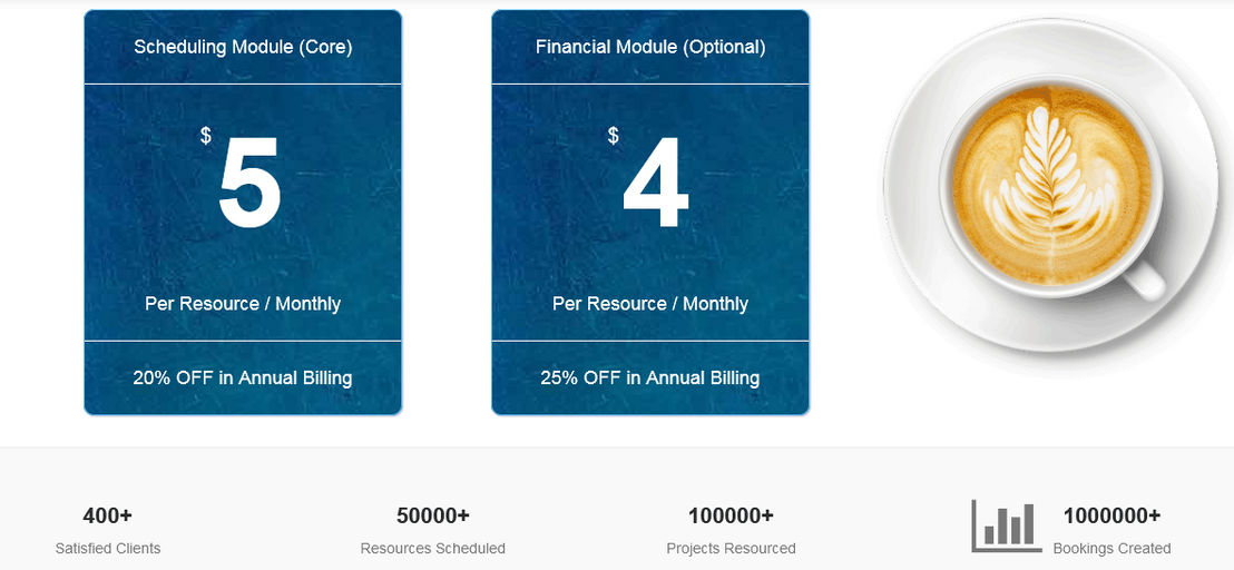 eresource-scheduler pricing