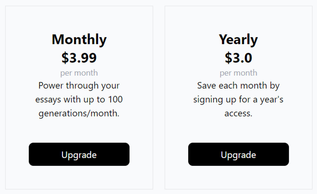 EssayBar pricing