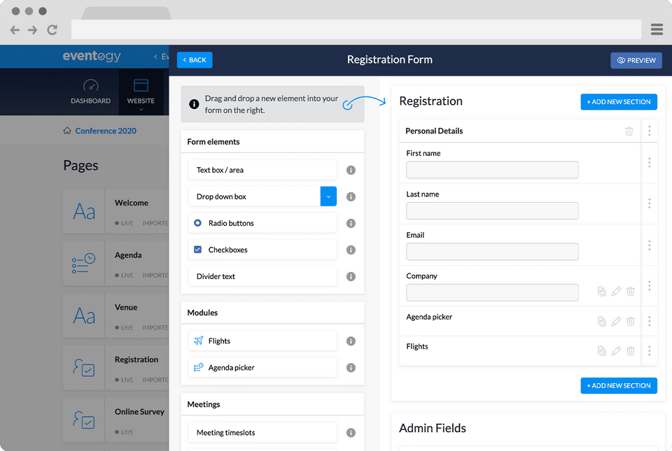 Registration Creation screenshot