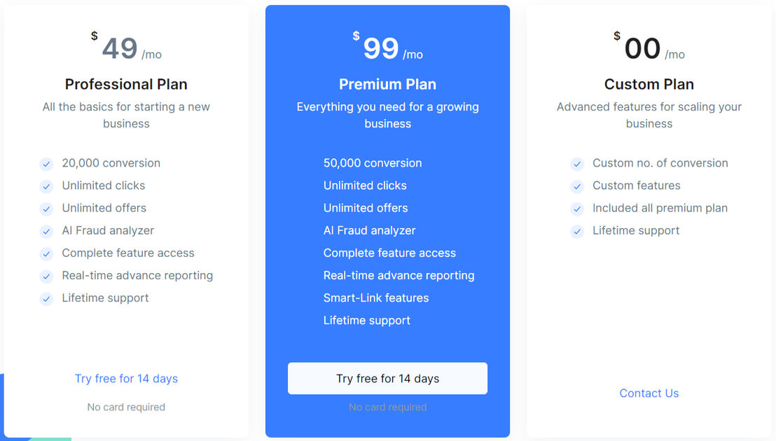 Evotrack pricing