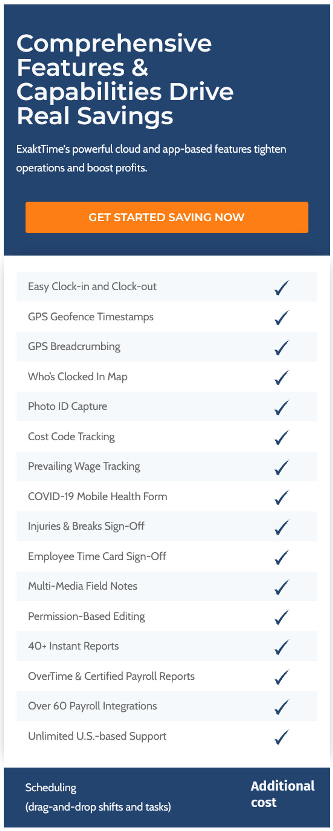 ExakTime pricing