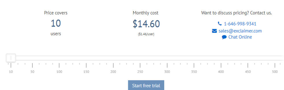 Exclaimer pricing