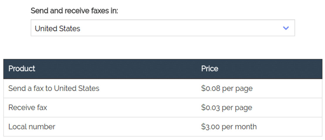 faxsalad pricing